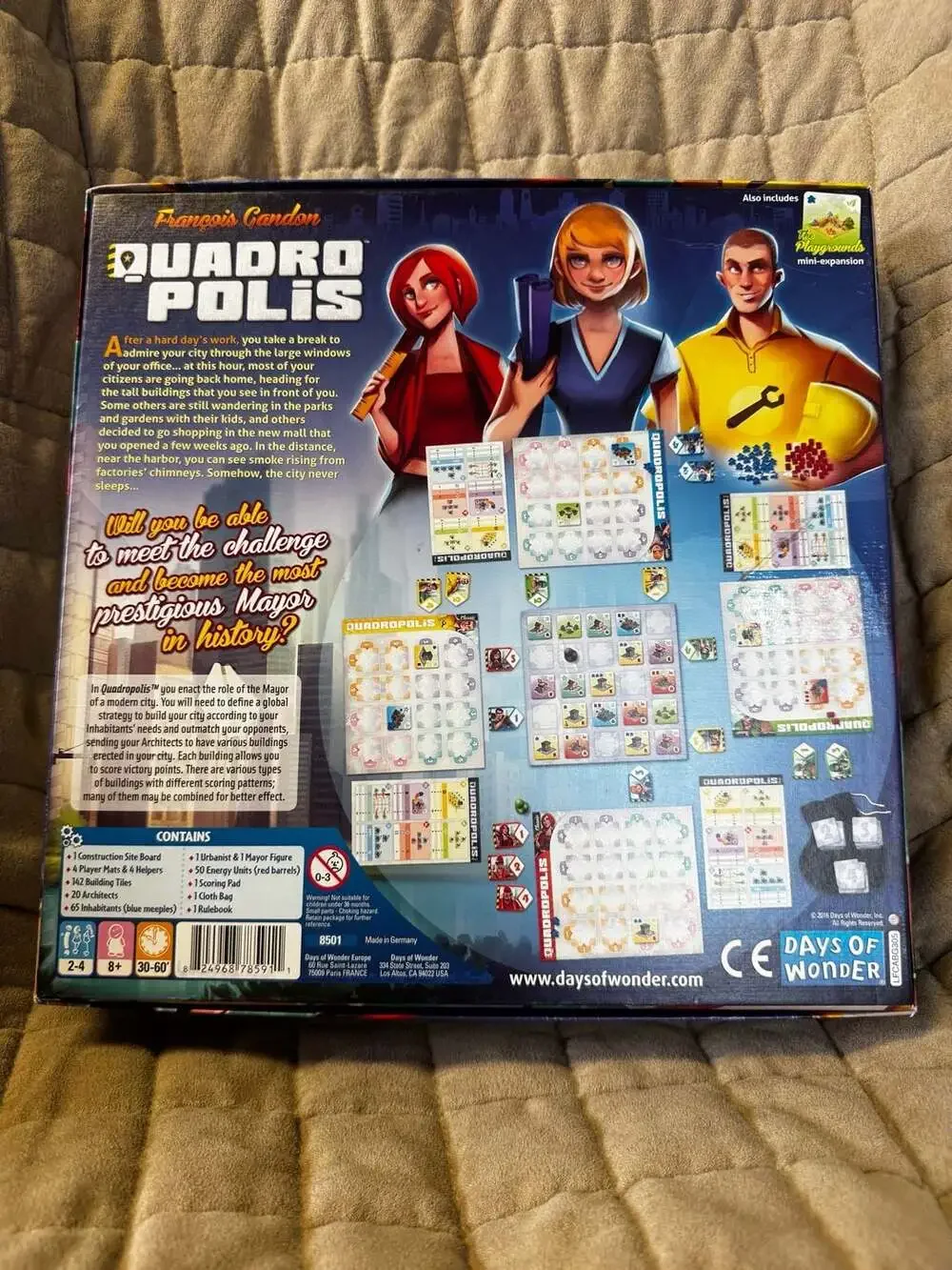 Quadropolis Board Game by Days of Wonder